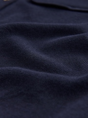 Blue Navy Soft Touch Cotton Rich Pocket Front Cardigan - Image 7 of 7