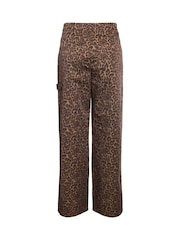 NOISY MAY Brown Leopard Print Straight Leg Jeans - Image 7 of 7