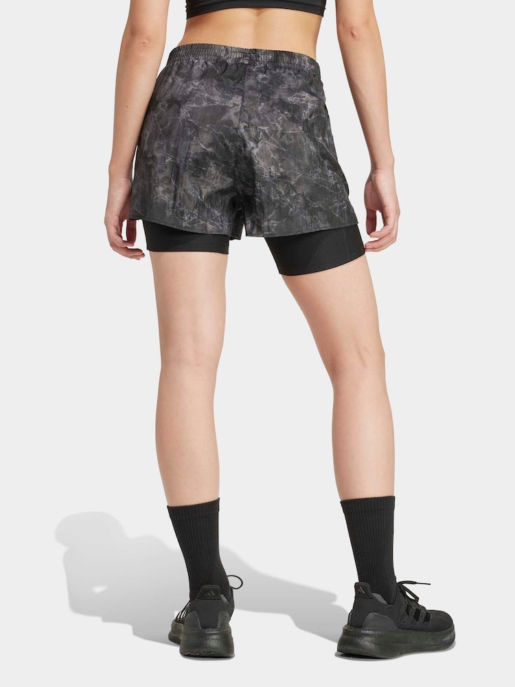 adidas Grey Own The Run 2in1 Shorts - Image 2 of 7 adidas Grey Own The Run 2in1 Shorts - Image 2 of 7