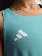 adidas Green Adizero Tank Vest - Image 3 of 9