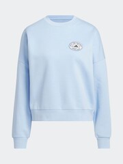 adidas Blue Farmers Market Graphic Loose Fit Sweatshirt - Image 1 of 1