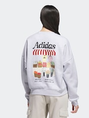 Cinza - Moletom adidas Farmers Market Graphic Loose Fit Sweatshirt - Imagem 2 de 6