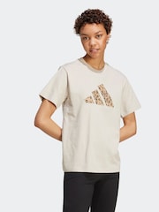 adidas Grey Animal Graphic Regular 100% Cotton T-Shirt - Image 2 of 6