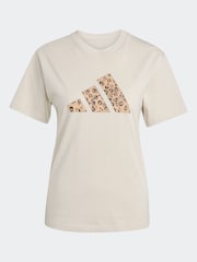 adidas Grey Animal Graphic Regular 100% Cotton T-Shirt - Image 6 of 6