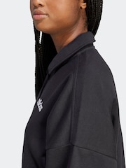 adidas Black Essentials Linear Polo Sweatshirt - Image 5 of 5