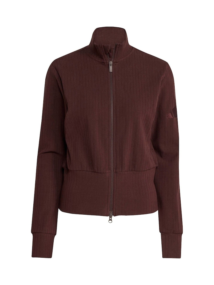 adidas Brown ALL SZN Winterized Full Zip Track Top - Image 5 of 5 adidas Brown ALL SZN Winterized Full Zip Track Top - Image 5 of 5