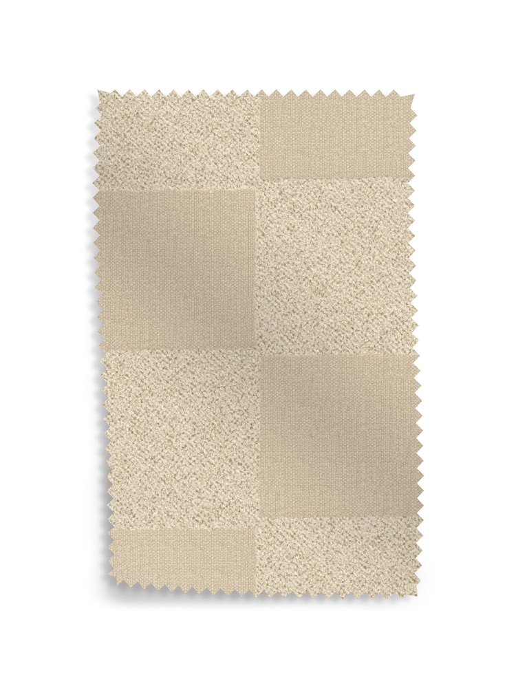 MADE.COM Oatmeal Natural Blenets Check Upholstery Swatch - Image 1 of 1