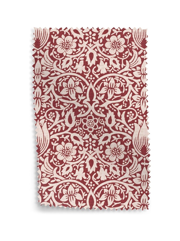 Morris & Co Burgundy Red Borage by Morris and Co Upholstery Swatch - Image 1 of 1