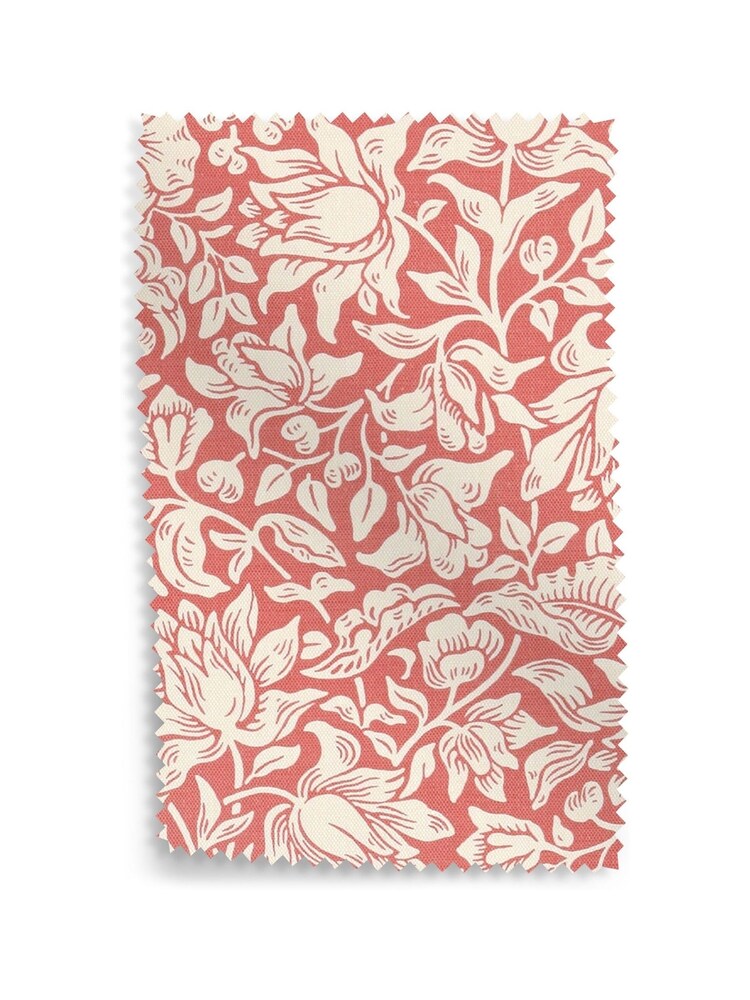Morris & Co Madder Coral Orange Mallow by Morris and Co Upholstery Swatch - Image 1 of 1