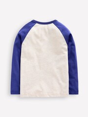 Boden Blue Rocket Glow In The Dark Raglan 100% Cotton T-Shirt - Image 2 of 3