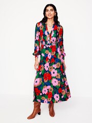 Boden Blue Ivy Smocked Midi Dress - Image 4 of 6