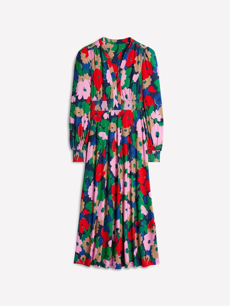 Boden Blue Ivy Smocked Midi Dress - Image 6 of 6