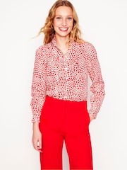 Boden Cream Felicity Heart 100% Cotton Blouse - Image 1 of 6