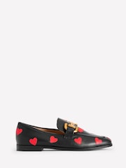 Boden Black Iris Heart Snaffle Leather Loafers - Image 2 of 5