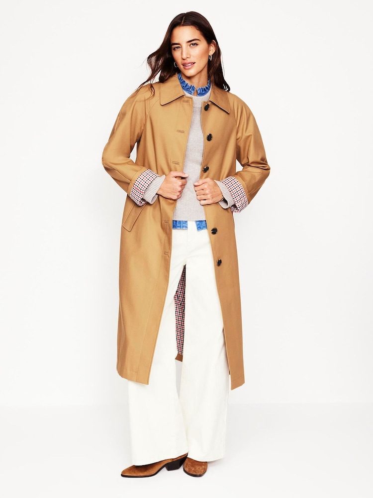 Boden Brown Windsor Heritage 100% Cotton Trench Coat - Image 1 of 7