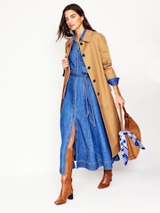 Boden Brown Windsor Heritage 100% Cotton Trench Coat - Image 6 of 7