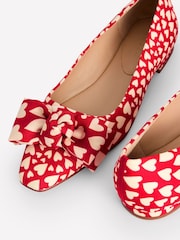 Boden Red Chisel Toe Heart Ballet Flats - Image 3 of 5