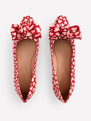 Boden Red Chisel Toe Heart Ballet Flats - Image 4 of 5
