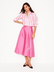 Boden Pink Isabella Cotton Sateen Skirt - Image 1 of 5