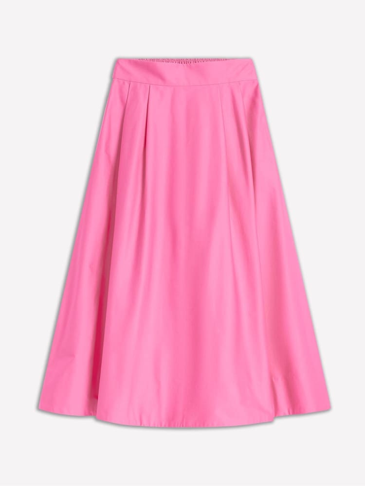 Boden Pink Isabella Cotton Sateen Skirt - Image 5 of 5