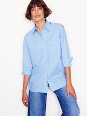 Boden Blue Sadie Relaxed Heart 100% Cotton Shirt - Image 3 of 7