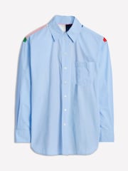 Boden Blue Sadie Relaxed Heart 100% Cotton Shirt - Image 7 of 7