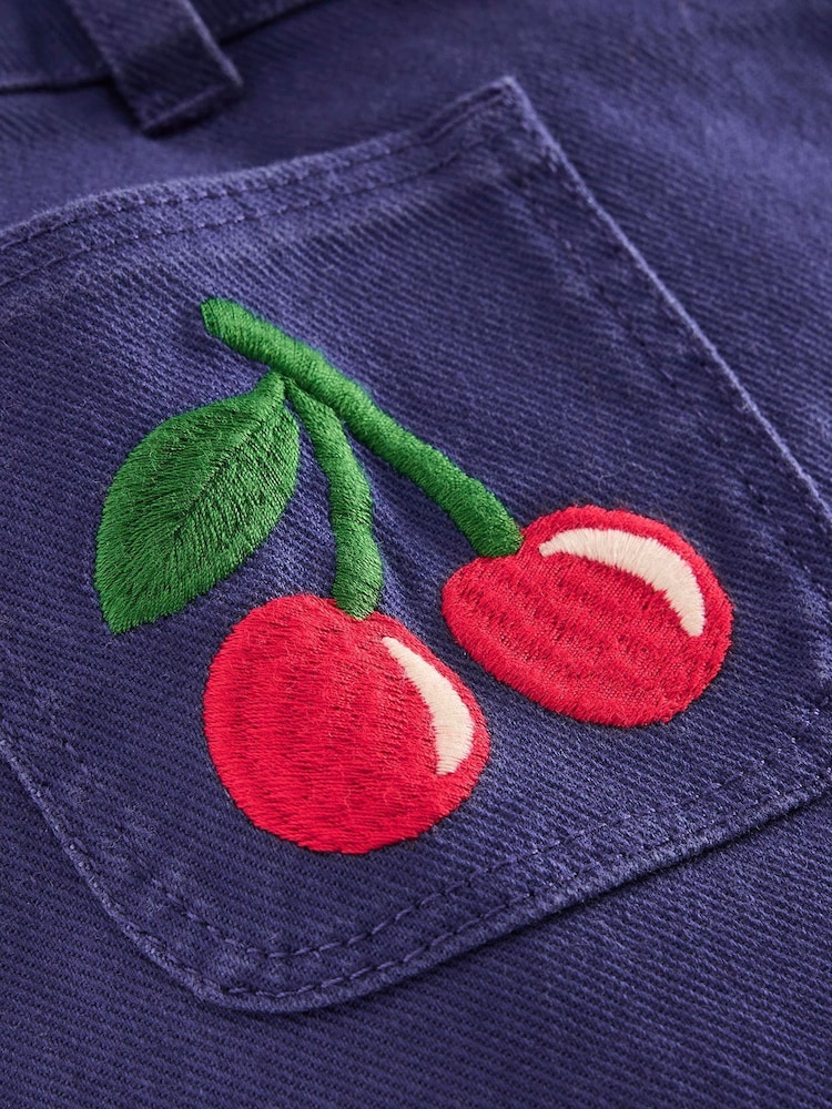 Boden Blue Cherries Patch Pocket Trousers - Image 3 of 3 Boden Blue Cherries Patch Pocket Trousers - Image 3 of 3