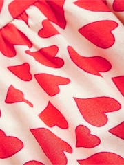 Boden Red Betsy Heart Tiered Twirly 100% Cotton Dress - Image 3 of 3