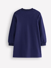 Boden Blue Ida Sweatshirt Heart Appliqué Dress - Image 2 of 3
