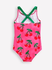 Boden Pink Cherries Cross-Back Printed Swimsuit - Image 2 of 3