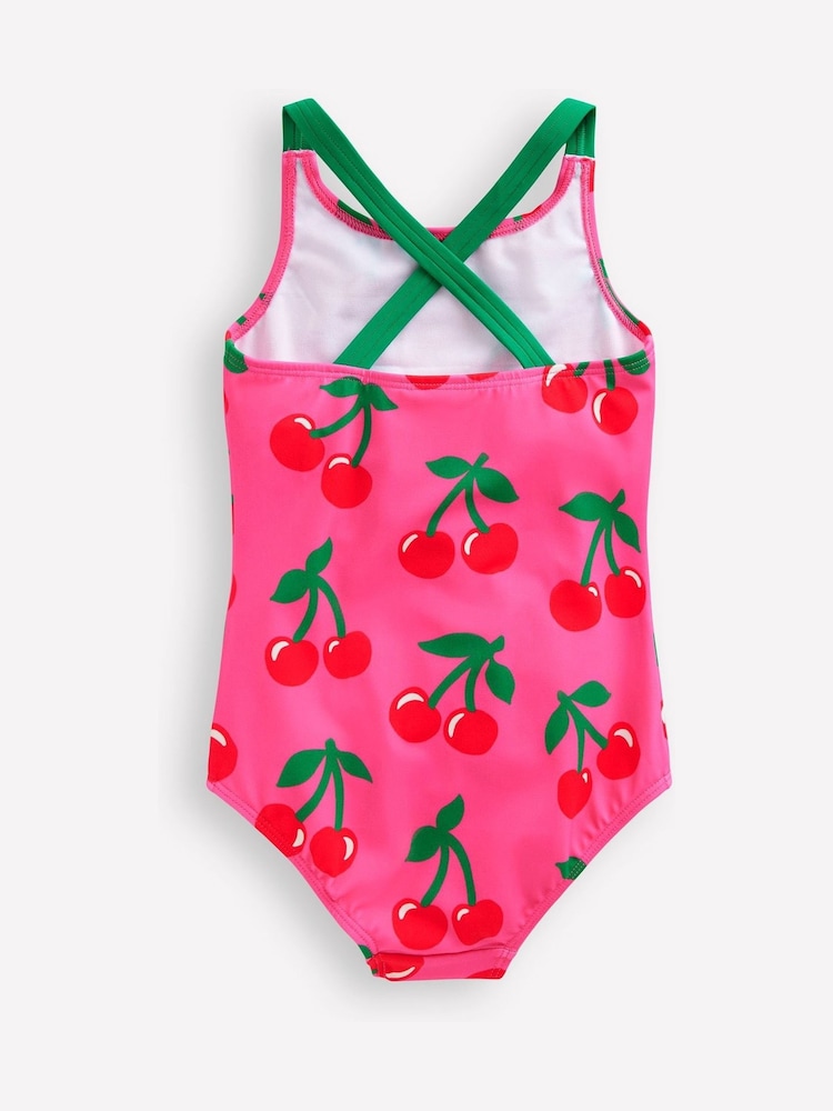 Boden Pink Cherries Cross-Back Printed Swimsuit - Image 2 of 3
