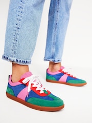 Boden Blue Erin Retro Tennis Trainers - Image 1 of 5