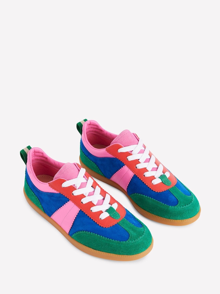 Boden Blue Erin Retro Tennis Trainers - Image 3 of 5