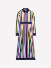 Boden Blue Rainbow Stripe Empire Shirt Dress - Image 5 of 5