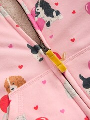 Boden Pink Shaggy Lined Heart Hoodie - Image 3 of 3