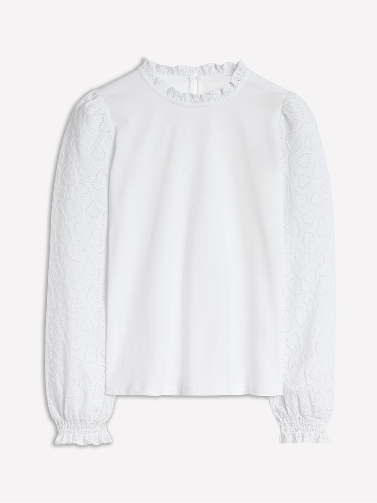 Blusa con cuello de volante y mangas con bordados de Boden - Imagen 5 de 5