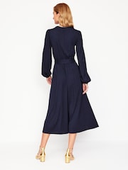 Boden Blue Maeve Trim Jersey Midi Dress - Image 3 of 5