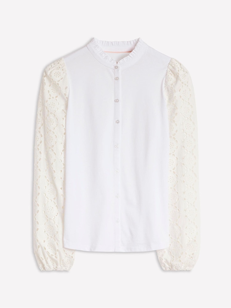 Boden White Eden Broderie Blouse - Image 5 of 5