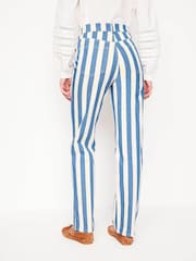 Boden Blue High Rise Stripe Jeans - Image 4 of 7