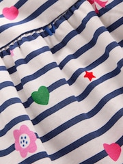 Boden Blue Tiered Stripe Sweatshirt Dress - Image 3 of 3
