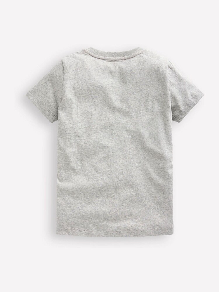 Boden Grey Dragon Glow In The Dark 100% Cotton T-Shirt - Image 2 of 3 Boden Grey Dragon Glow In The Dark 100% Cotton T-Shirt - Image 2 of 3