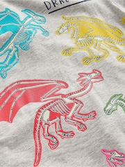 Boden Grey Dragon Glow In The Dark 100% Cotton T-Shirt - Image 3 of 3