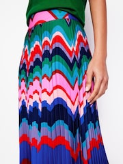 Boden Blue Pleated Maxi Skirt - Image 2 of 3