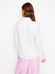 Boden White Sienna Linen Shirt - Image 3 of 6