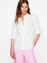 Boden White Sienna Linen Shirt - Image 4 of 6