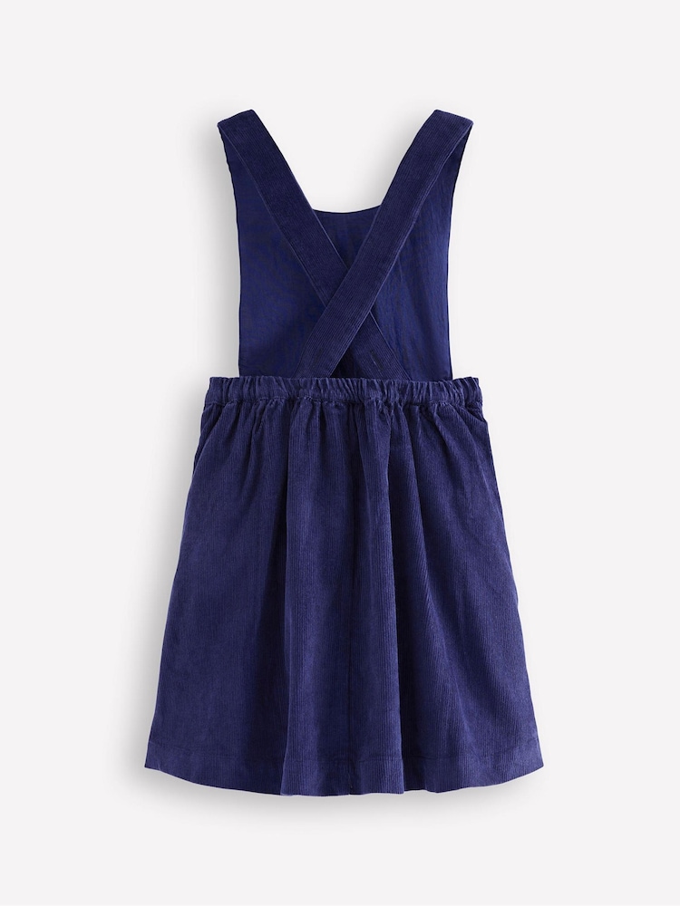 Boden Blue Lucilla Cherry Print Pinafore 100% Cotton Dress - Image 2 of 3 Boden Blue Lucilla Cherry Print Pinafore 100% Cotton Dress - Image 2 of 3