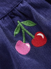 Boden Blue Lucilla Cherry Print Pinafore 100% Cotton Dress - Image 3 of 3