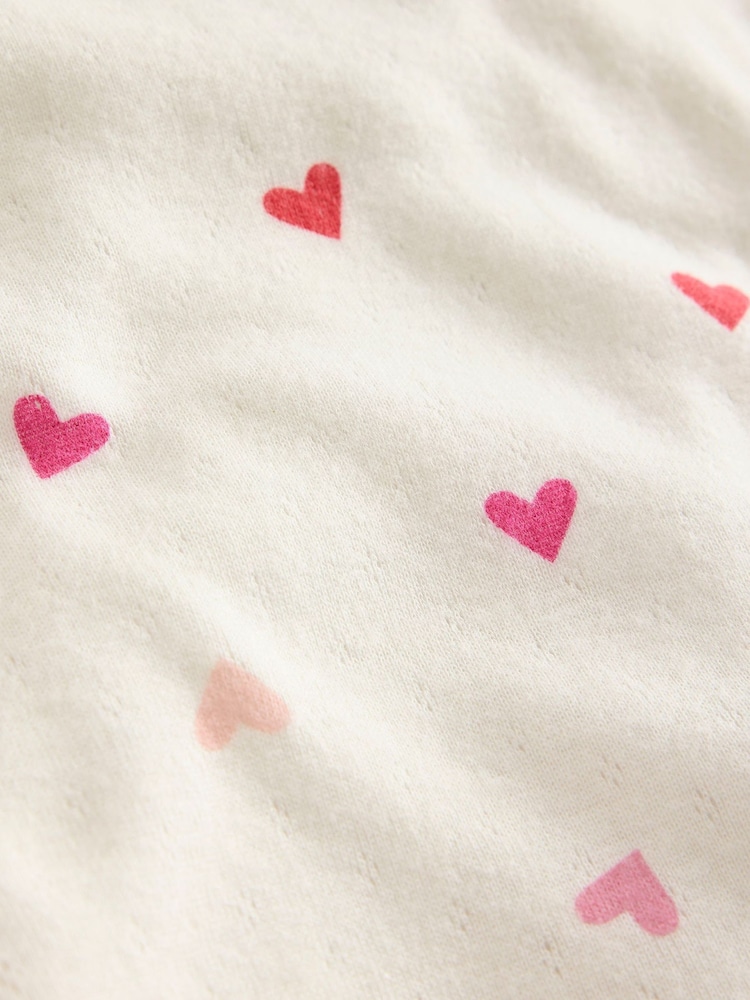 Boden Cream Long Sleeve Pointelle Heart Top - Image 3 of 3