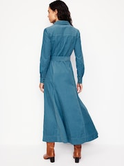 Boden Blue Tess Cord Midi 100% Cotton Shirt Dress - Image 2 of 5