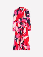 Boden Red Marcia Jersey Midi Shirt Dress - Image 5 of 5